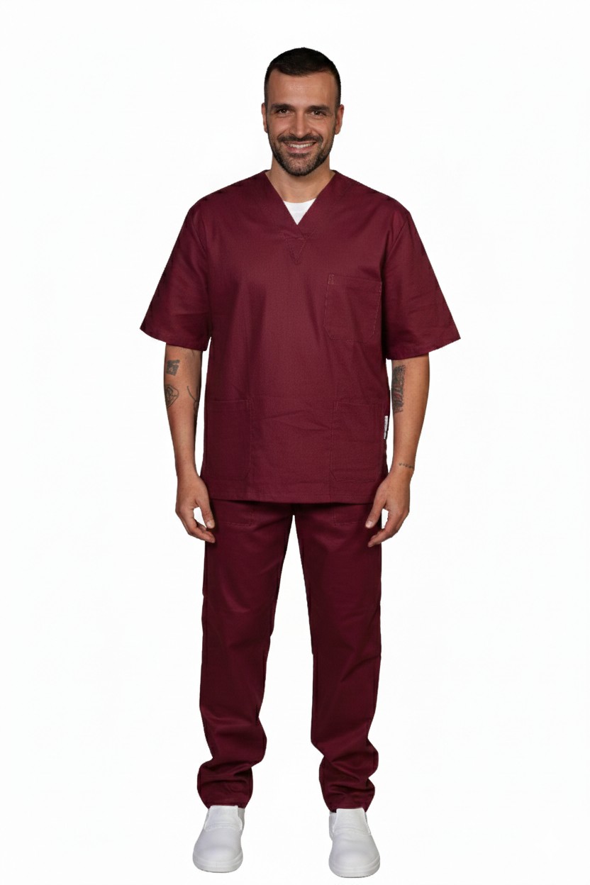 Completo divisa ospedaliera infermiere sanitario clinica vari colori cotone - Personalizzabile con il tuo logo